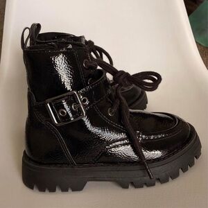 Zara Shiny Black Kids Boots